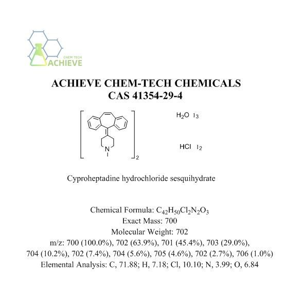 Cyproheptadín hydrochlorid Sesquihydrát CAS 41354-29-4
